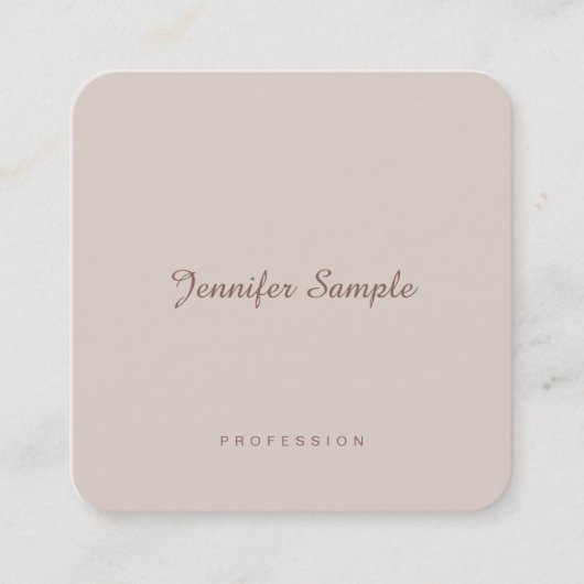 Professioneel, elegant script Modern Minimal Chic Vierkante Visitekaartje (Voorkant)