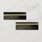 Professioneel elegant stijlvol, geavanceerd mini visitekaartje (Voorkant / Achterkant)