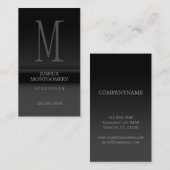 Professioneel elegant visitekaartje ontwerp zwart (Voorkant / Achterkant)