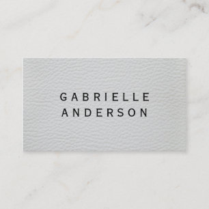 Professioneel elegant wit en zwart leder visitekaartje