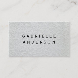 Professioneel elegant wit leder met vetgedrukte te visitekaartje