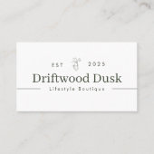 Professioneel Elegant Wit Marmer Groen Eenvoudig Visitekaartje (Voorkant)