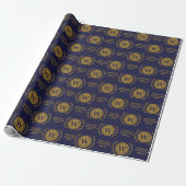 Professioneel Elegant Zakelijk Monogram Cadeauverp Cadeaupapier (Uitgerold)