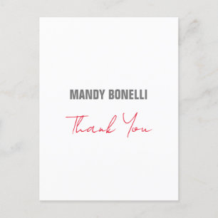 Professioneel elegante moderne minimalistische dan briefkaart