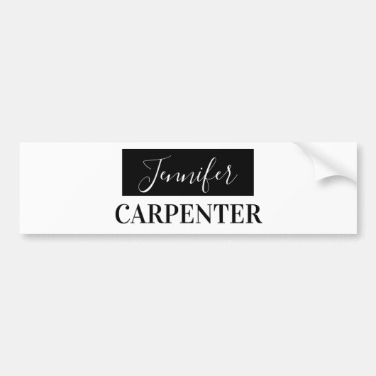 Professioneel elegante moderne minimalistische gew bumpersticker (Voorkant)