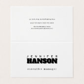 Professioneel elegante moderne minimalistische gew visitekaartjes (Buitenkant ongevouwen)