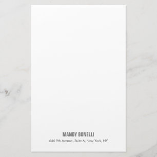 Professioneel elegante moderne minimalistische naa briefpapier
