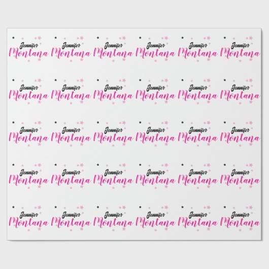 Professioneel elegante moderne minimalistische naa cadeaupapier (Vlak)