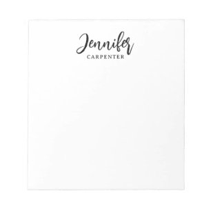 Professioneel elegante moderne minimalistische naa notitieblok