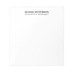 Professioneel elegante moderne minimalistische naa notitieblok