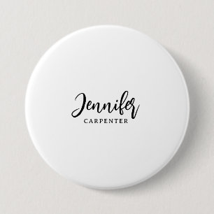 Professioneel elegante moderne minimalistische naa ronde button 7,6 cm