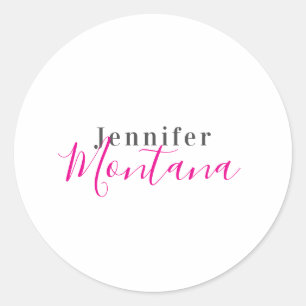 Professioneel elegante moderne minimalistische naa ronde sticker