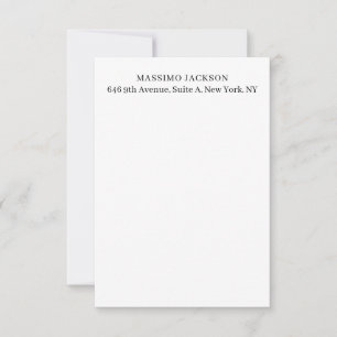 Professioneel elegante moderne minimalistische naa RSVP kaartje