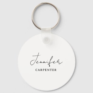 Professioneel elegante moderne minimalistische naa sleutelhanger
