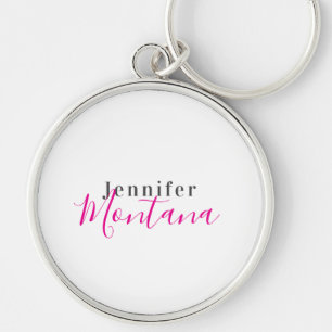 Professioneel elegante moderne minimalistische naa sleutelhanger