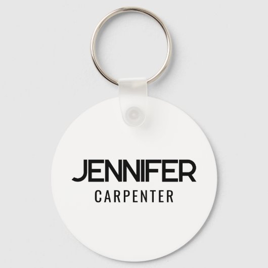 Professioneel elegante moderne minimalistische naa sleutelhanger (Voorkant)