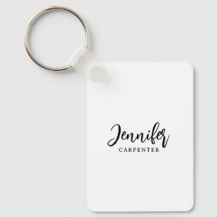 Professioneel elegante moderne minimalistische naa sleutelhanger