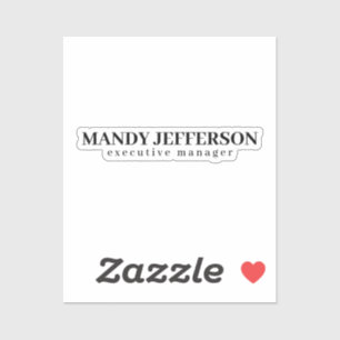 Professioneel elegante moderne minimalistische naa sticker