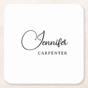 Professioneel elegante moderne minimalistische naa vierkante kartonnen onderzetter