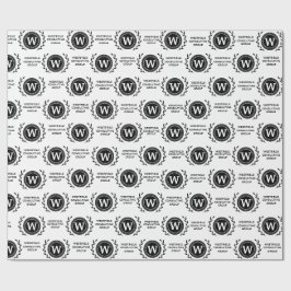 Professioneel Elid Zakelijk Monogram Cadeaupapier