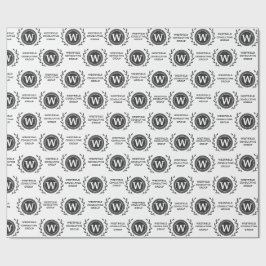 Professioneel Elid Zakelijk Monogram Cadeaupapier