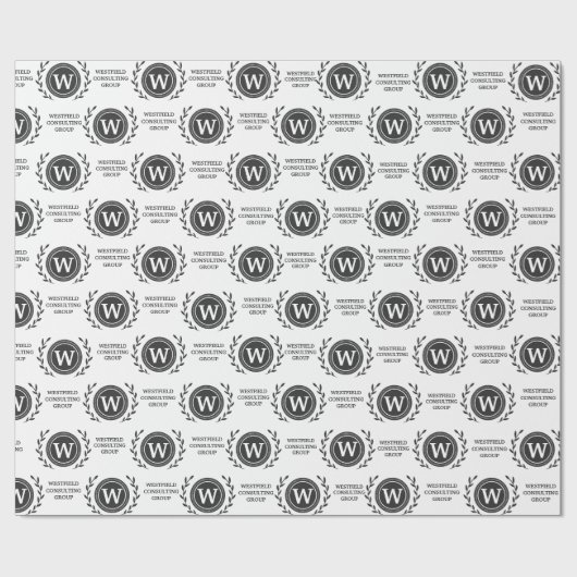 Professioneel Elid Zakelijk Monogram Cadeaupapier (Vlak)