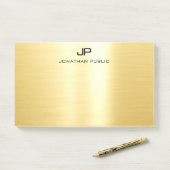 Professioneel Ellegant Goud Trendsettende Template Post-it® Notes (Op bureau)