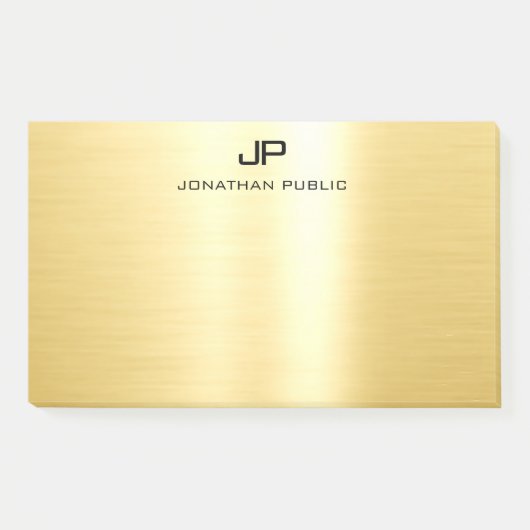 Professioneel Ellegant Goud Trendsettende Template Post-it® Notes (Voorkant)