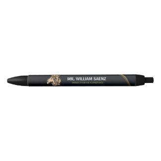 Professioneel Ellegant Leeuw Logo Zwarte Inkt Pen