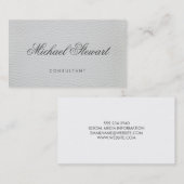 Professioneel Ellegante Witte Leer met Fantasie Te Visitekaartje (Voorkant / Achterkant)