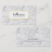 PROFESSIONEEL EMBLEEM modern marmer zwart faux gou Visitekaartje (Voorkant / Achterkant)