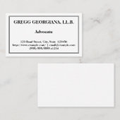 Professioneel en basisadvies Visitekaartje (Voorkant / Achterkant)