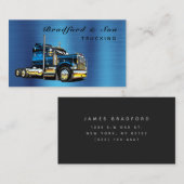 Professioneel en blauw transportbedrijf visitekaartje (Voorkant / Achterkant)