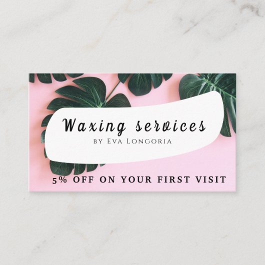Professioneel en Chic voor Braziliaans & Body Waxi Visitekaartje (Voorkant)