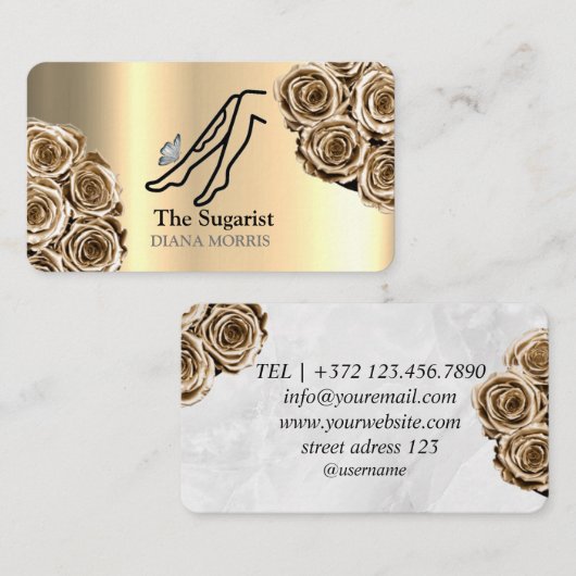 Professioneel en Chic voor Braziliaans & Body Waxi Visitekaartje (Voorkant / Achterkant)