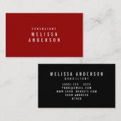Professioneel en eenvoudig Crimson Red Visitekaartje (Voorkant / Achterkant)