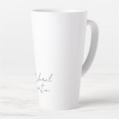Professioneel en modern grijs wit latte mok (Rechterhoek)