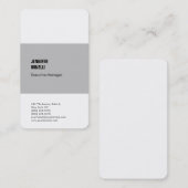 Professioneel en modern grijs wit visitekaartje (Voorkant / Achterkant)