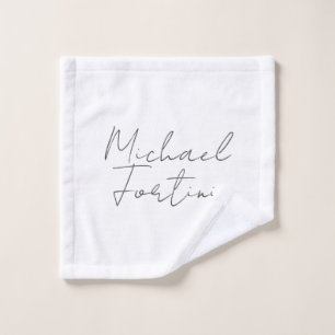 Professioneel en modern grijs wit washandje