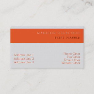 Professioneel en modern Oranje badge Visitekaartje