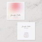 Professioneel en modern vierkante visitekaartje (Voorkant / Achterkant)