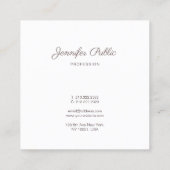 Professioneel en modern vierkante visitekaartje (Achterkant)