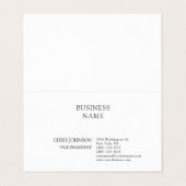 Professioneel en modern visitekaartjes (Buitenkant ongevouwen)