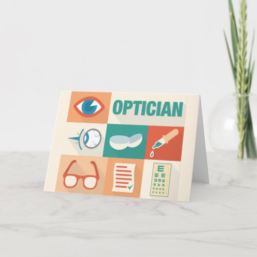 Professioneel en Opticien-ontwerp Kaart (Voorkant)