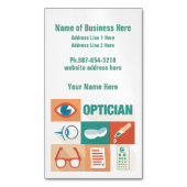 Professioneel en Opticien-ontwerp Visitekaartje Magneet (Voorkant Verticaal)