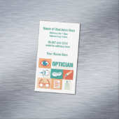 Professioneel en Opticien-ontwerp Visitekaartje Magneet (Voorbeeld)