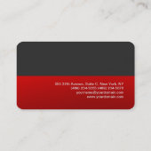 Professioneel en stijlvol rood, modern visitekaartje (Achterkant)