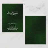 Professioneel en verticaal groen wit visitekaartje (Voorkant / Achterkant)