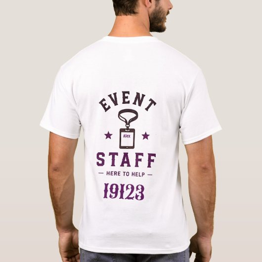 🎪 Professioneel Event Team 🎪 T-shirt (Achterkant)