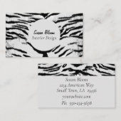 Professioneel Faux Animal Stripe Visitekaartje (Voorkant / Achterkant)